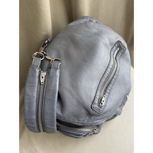 Alexander Wang Marti Grey Leather Backpack Shoulder Bag - Picture 4 of 12